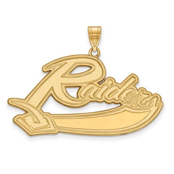 14k Gold Plated Silver Mt Union College XL Pendant
